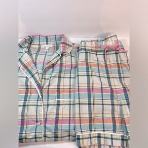 Vera Bradley Preppy Pastel Plaid Pajama Set